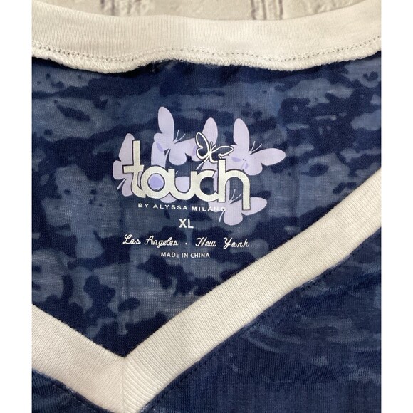 NFL Touch T-Shirt Women's Size XL White Navy New England Patriots Team Heather - Picture 3 of 7